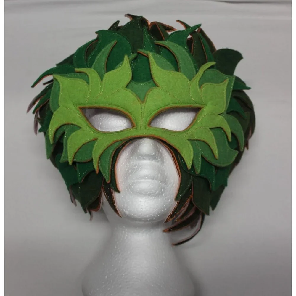Vintage Mask Hysteria by Maureen Culligan felt carnival festival masquerade mask
